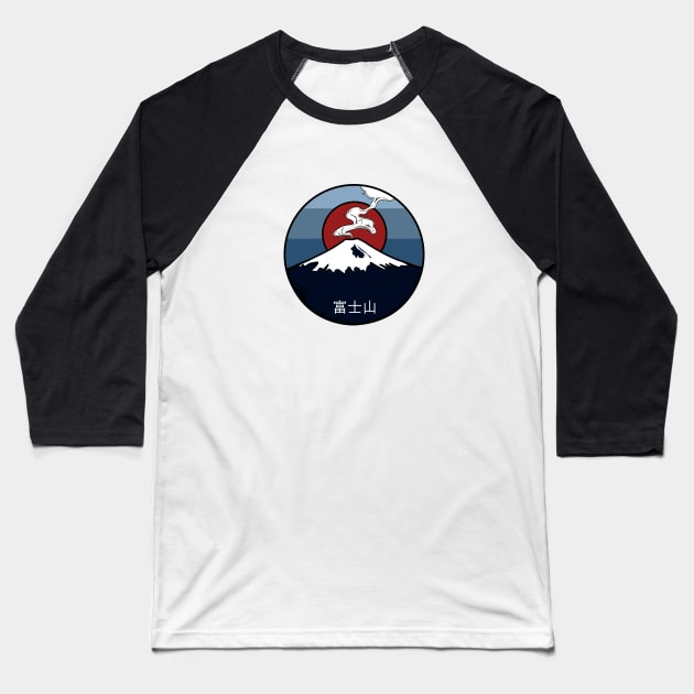 Fuji Japanese Volcano Baseball T-Shirt by ChrisWilson